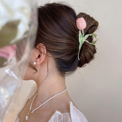 Tulip Large Grip Clip Updo Hairpin Leaf Hair Clip