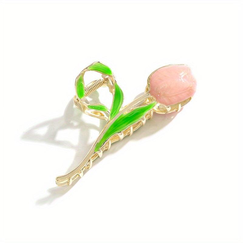 Tulip Large Grip Clip Updo Hairpin Leaf Hair Clip