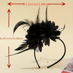 Faux Feather Fascinator Cocktail Hair Band Flapper Hair Band Hair Accessories