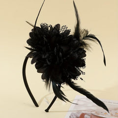 Faux Feather Fascinator Cocktail Hair Band Flapper Hair Band Hair Accessories