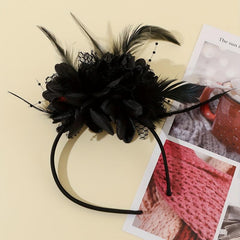 Faux Feather Fascinator Cocktail Hair Band Flapper Hair Band Hair Accessories