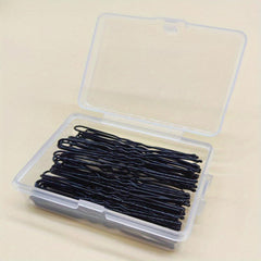 50pcs U Shaped Hair Pins Bobby Pins with Storage Box for Women Lady Girls