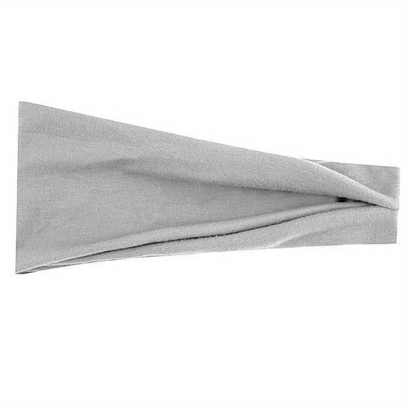 Solid Stretchy Headband Wide Brimmed Head Hoop Elastic Headdress For Women