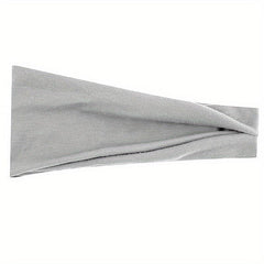 Solid Stretchy Headband Wide Brimmed Head Hoop Elastic Headdress For Women
