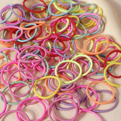 100pcs Colorful Hair Rubber Bands Elastic Band Ponytail Braid Holder