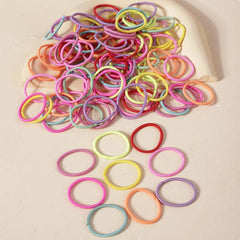 100pcs Colorful Hair Rubber Bands Elastic Band Ponytail Braid Holder