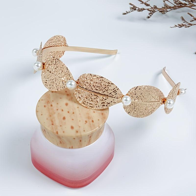 Greek Goddess Headband Golden Leaf Branch Hair Band Crown