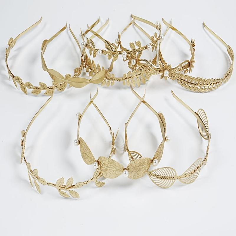 Greek Goddess Headband Golden Leaf Branch Hair Band Crown