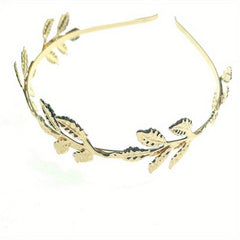 Greek Goddess Headband Golden Leaf Branch Hair Band Crown