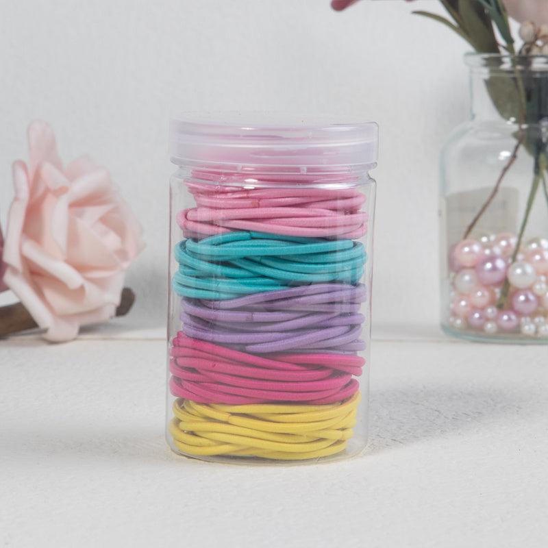 100pcs Colorful Hair Tie Braided Ponytail Decorative Stretch Elastic Bands