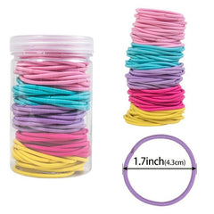 100pcs Colorful Hair Tie Braided Ponytail Decorative Stretch Elastic Bands