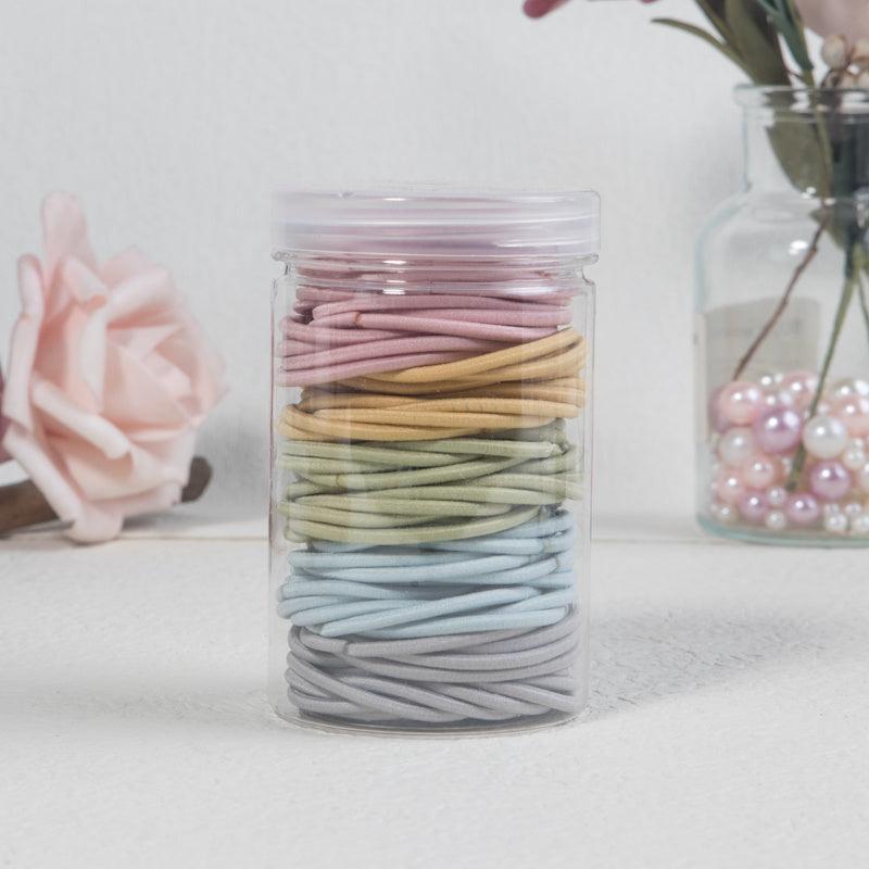 100pcs Colorful Hair Tie Braided Ponytail Decorative Stretch Elastic Bands