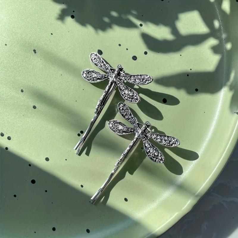 Metal Dragonfly Hair Clip Non-slip Side Clip Vintage Hair Accessories