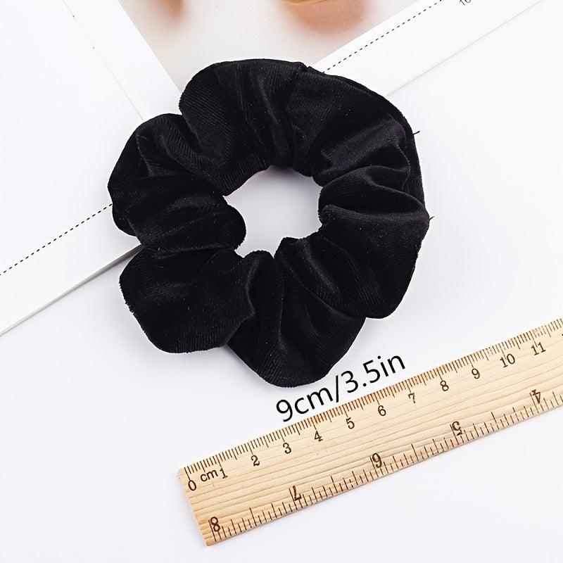 10pcs Velvet Scrunchie Hair Tie For Girls Women Hair Accessories