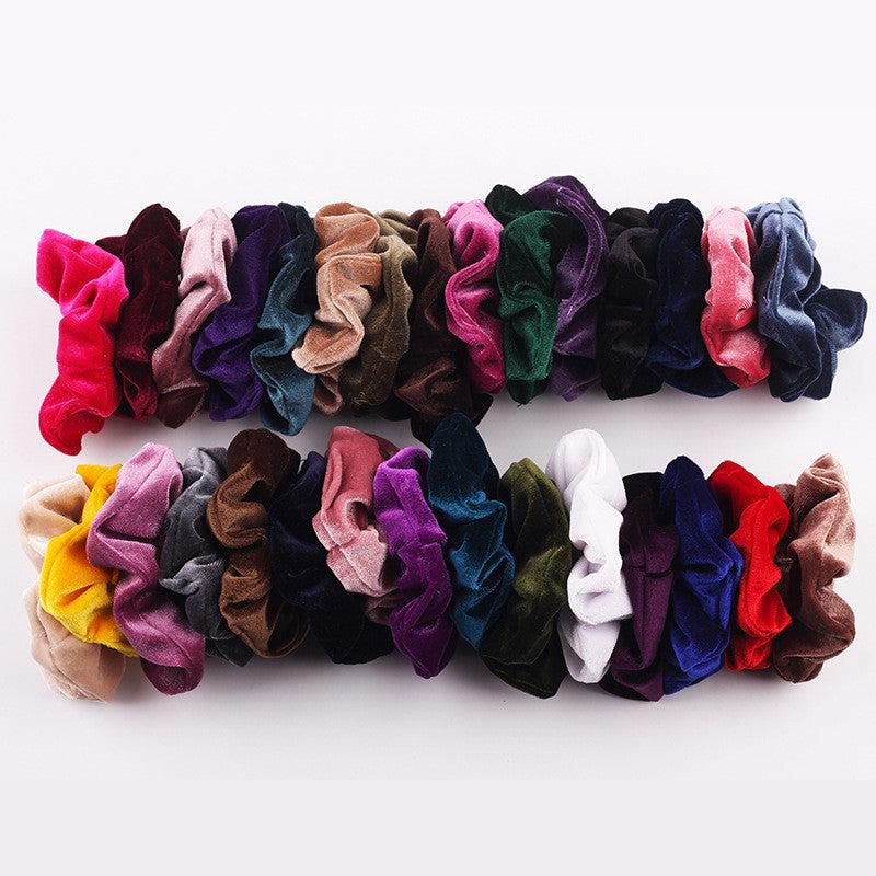10pcs Velvet Scrunchie Hair Tie For Girls Women Hair Accessories