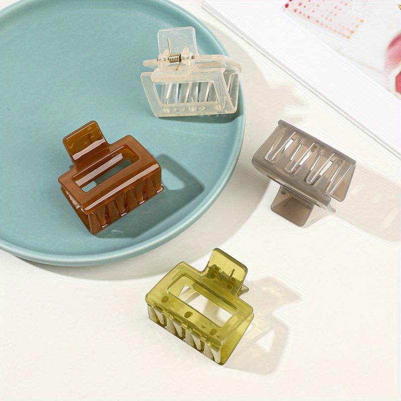4pcs Matte Texture Hair Claw Strong Hold Styling Accessories