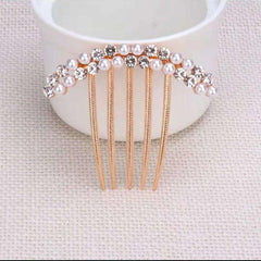 Rhinestone Faux Pearl Crystal Hair Comb Wedding Bridal Hairpin Hair Ornaments