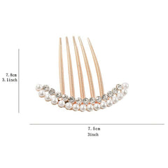 Rhinestone Faux Pearl Crystal Hair Comb Wedding Bridal Hairpin Hair Ornaments