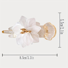 Transparent Flower Bun Hair Clip for Women