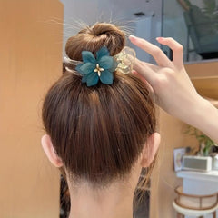 Transparent Flower Bun Hair Clip for Women