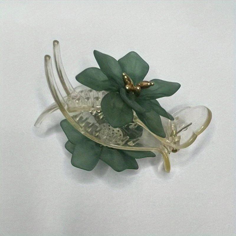 Transparent Flower Bun Hair Clip for Women