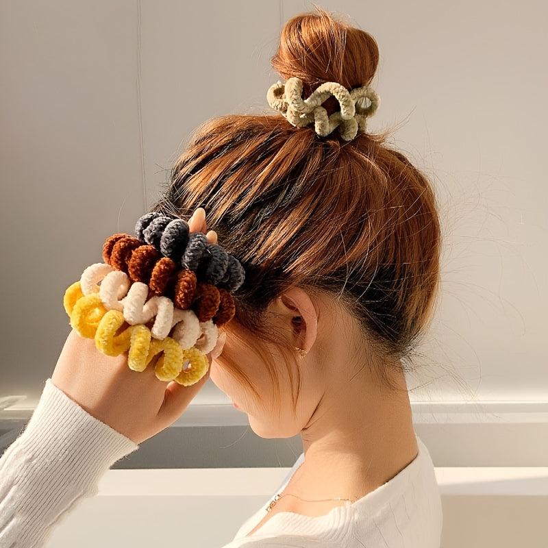 Large Spiral Hair Tie Telephone Wire Elastic Hair