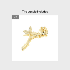 Rose Hair Claw Clip Alloy Metal Hair Clip Golden Silvery Hair Accessories