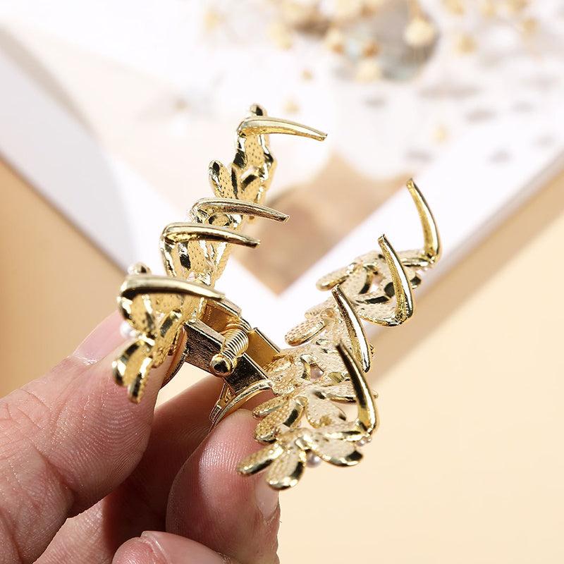 Vintage Rhinestone Hair Claw Thick Hair Clip