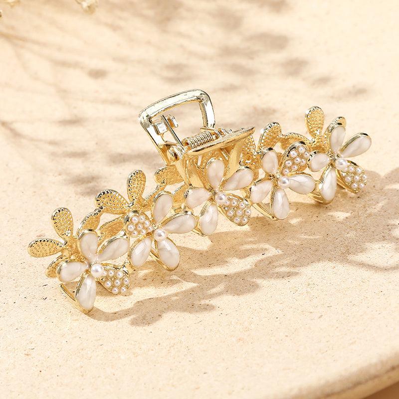 Vintage Rhinestone Hair Claw Thick Hair Clip
