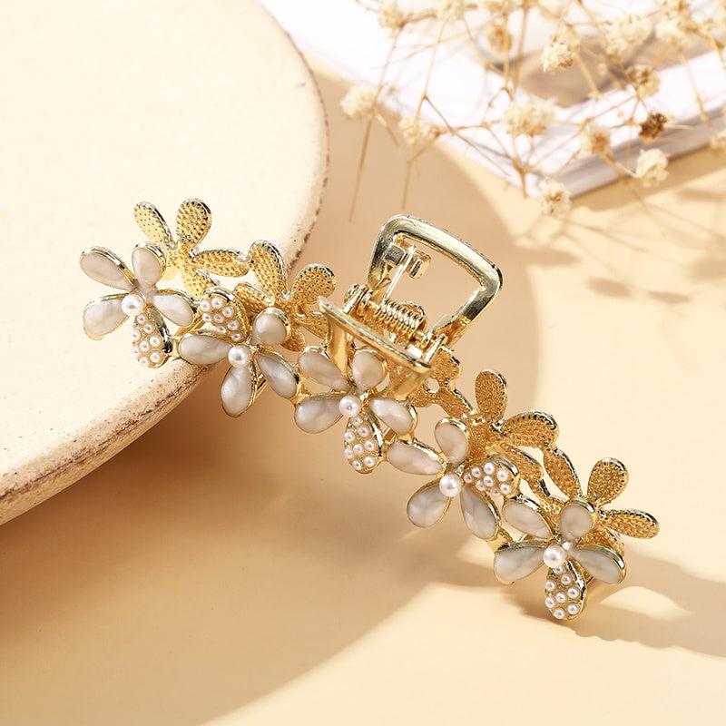 Vintage Rhinestone Hair Claw Thick Hair Clip