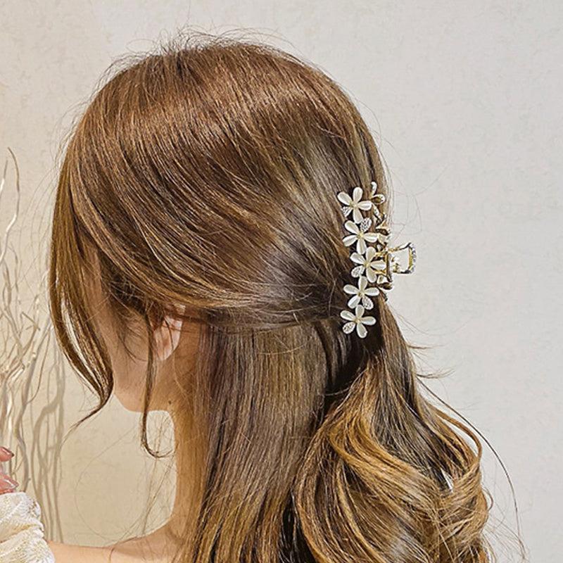 Vintage Rhinestone Hair Claw Thick Hair Clip
