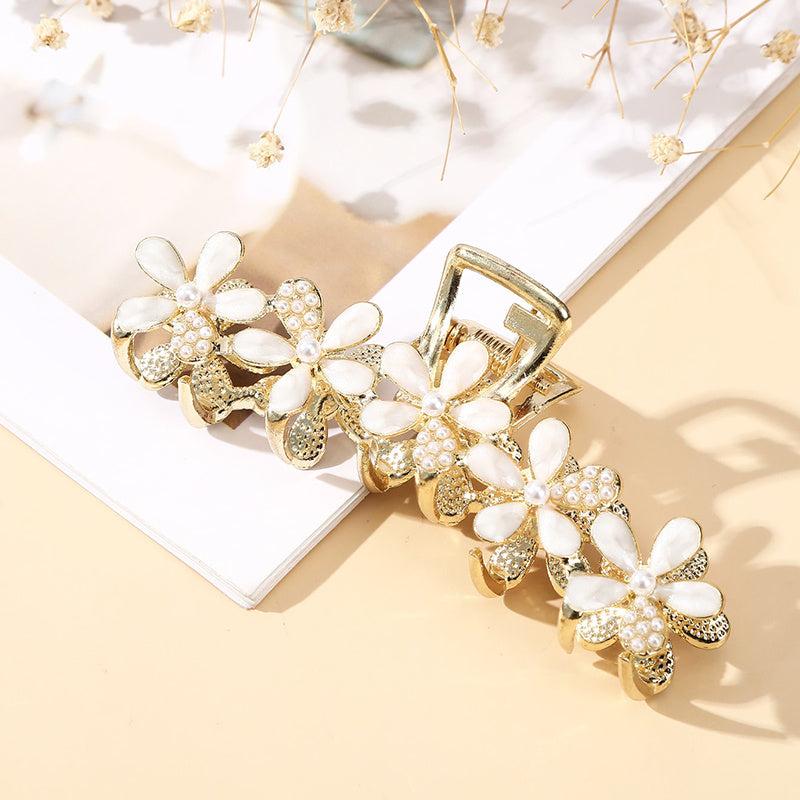 Vintage Rhinestone Hair Claw Thick Hair Clip