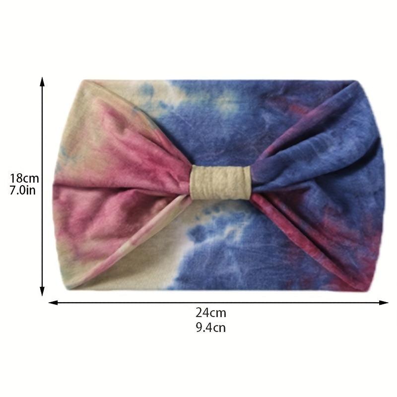 Bohemian Tie Dye Knot Headband for Yoga Sports