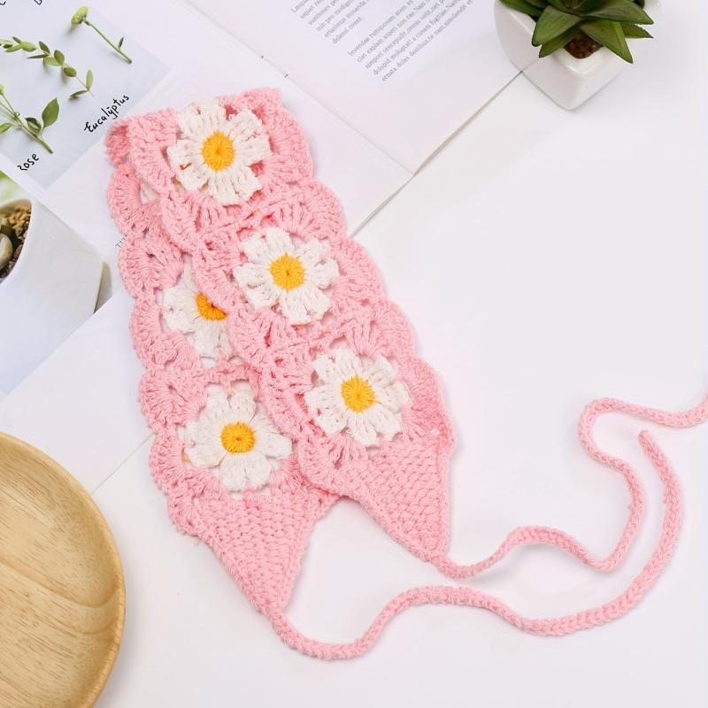 Floral Crochet Hair Band Fashion Headband for Women Girls