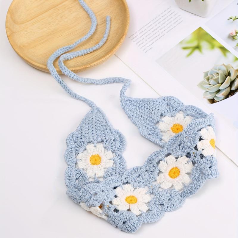 Floral Crochet Hair Band Fashion Headband for Women Girls