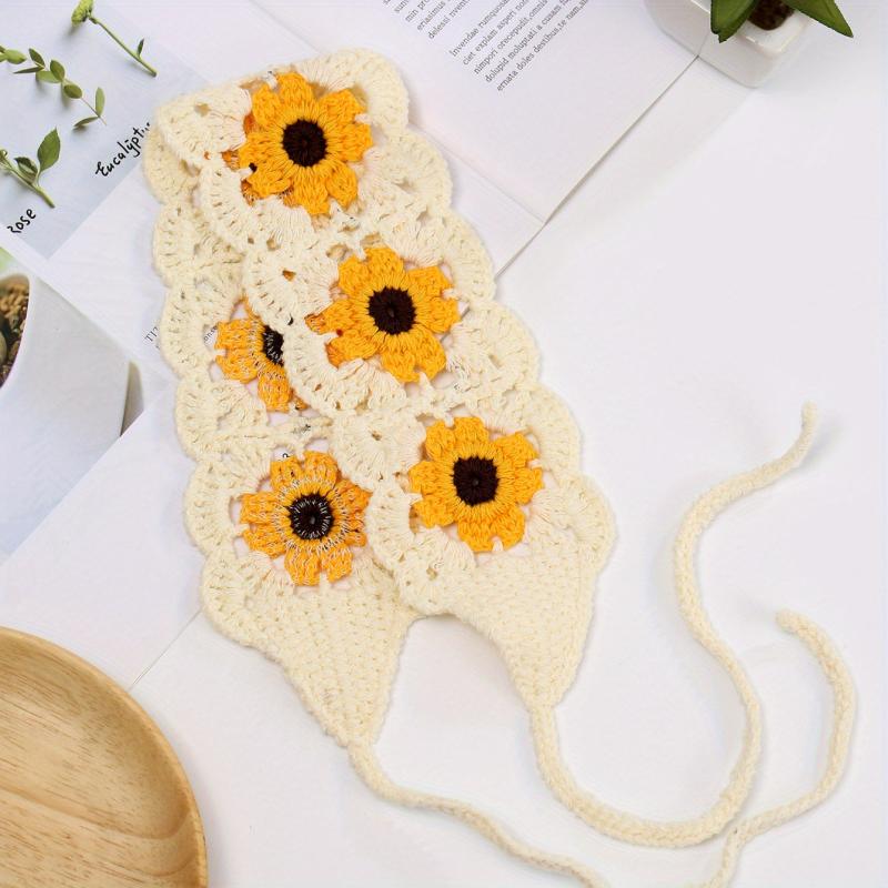 Floral Crochet Hair Band Fashion Headband for Women Girls