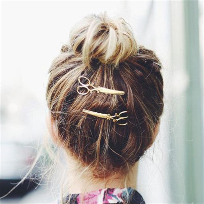Scissor Shaped Hairpin Punk Hair Clip for Women Girls Hair