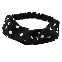 Polka Dotted Twisted Fabric Headband Boho Hair Scarf 1pc