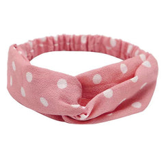 Polka Dotted Twisted Fabric Headband Boho Hair Scarf 1pc