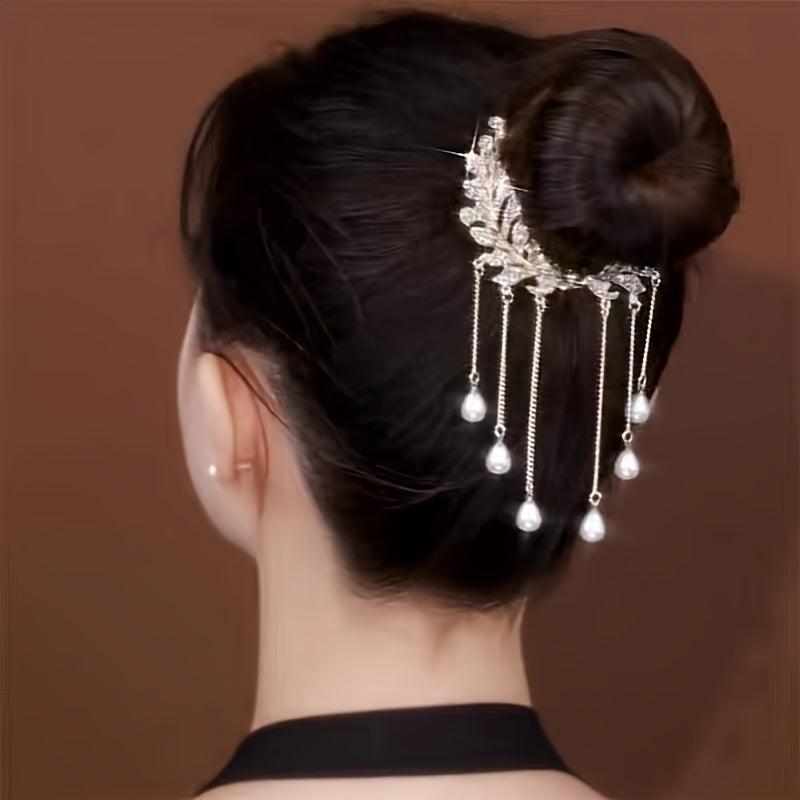 Tassel Hair Clip Back Of The Head Bun Hair Ponytail Buckle Hair Clip