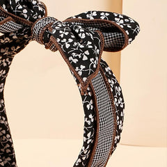 Wide Pu Leather Bow Headband for Women and Girls