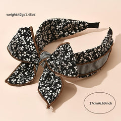 Wide Pu Leather Bow Headband for Women and Girls