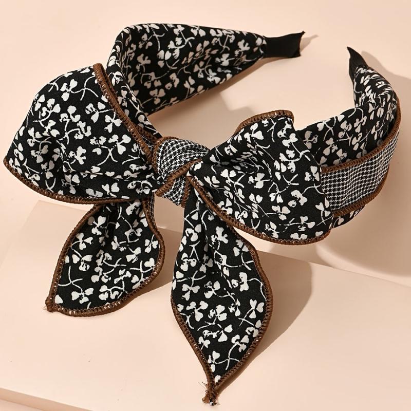Wide Pu Leather Bow Headband for Women and Girls