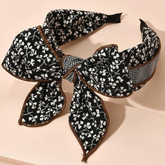 Wide Pu Leather Bow Headband for Women and Girls