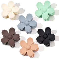 6pcs Flower Hair Claw Clip Boho Matte Accessory