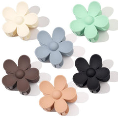 6pcs Flower Hair Claw Clip Boho Matte Accessory