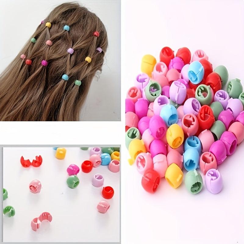 50PCS Colorful Hair Ring Hair Clip Accessory For Girls