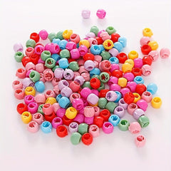 50PCS Colorful Hair Ring Hair Clip Accessory For Girls