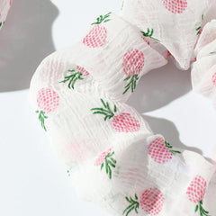 6pcs Floral Vintage Scrunchie Soft Elastic Hair Tie Hair Accessories