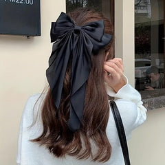 Huge Bow Hair Clip Long Streamer Duck Billed Clip Sweet Hair Accessory